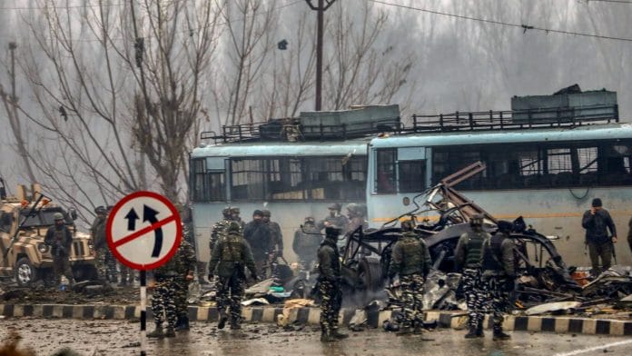 File image of the Pulwama terror attack | Photo: PTI