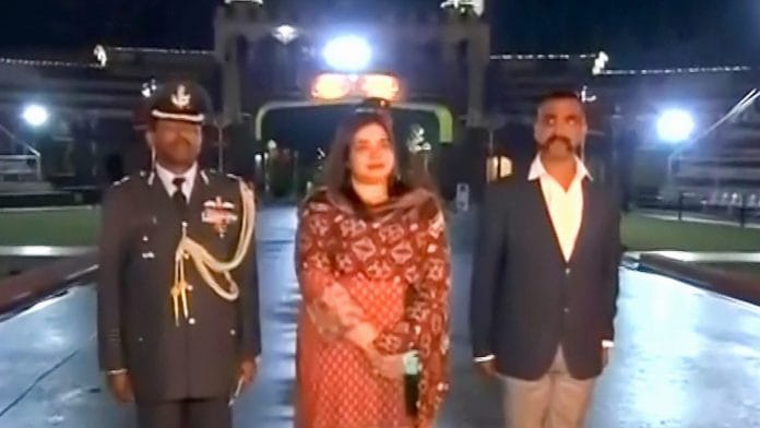 Indian Air Force (IAF) pilot Wing Commander Abhinandan Varthaman at the Wagah border on the Pakistani side