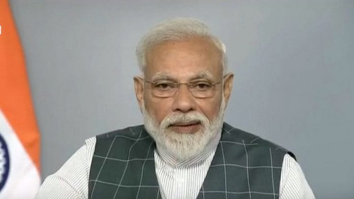 Screengrab from PM Narendra Modi's live telecast| PM Narendra Modi / Twitter