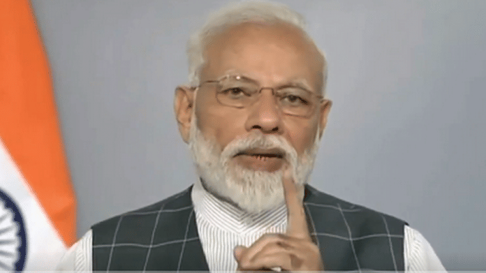 Screengrab from PM Modi's address announcing A-SAT missile test | PM Narendra Modi / Twitter