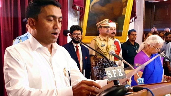 Pramod Sawant takes oath of Goa C M