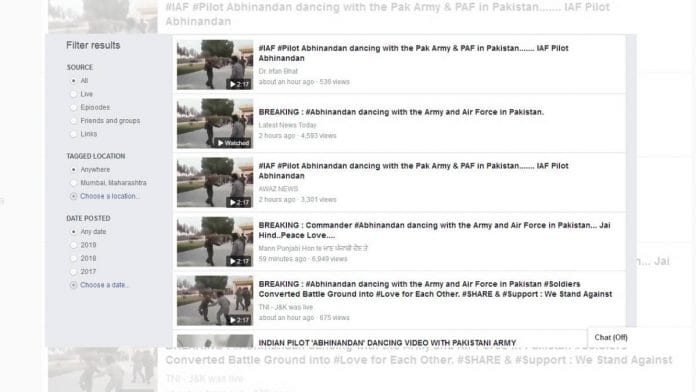 The video is being widely shared on YouTube and Facebook