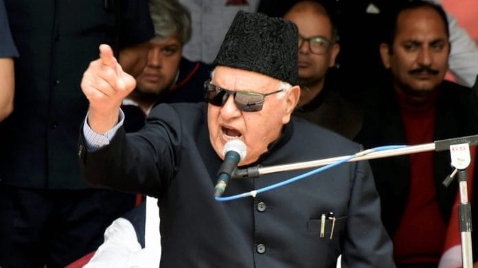 National Conference president Farooq Abdullah | ThePrint