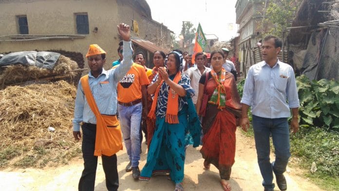 Mafuja Khatun campaigning in Khargram