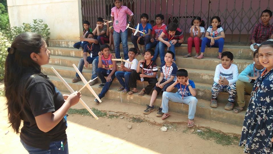 Nikhitha C. teaching children science