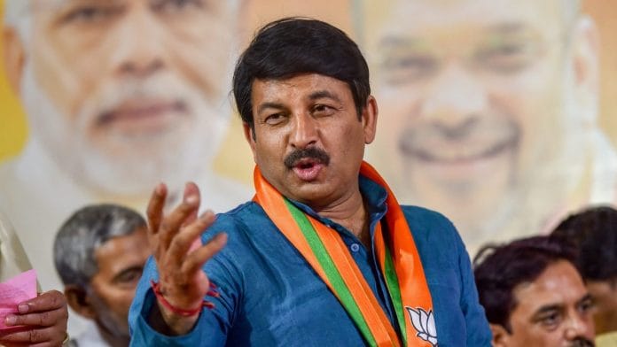 Delhi BJP chief Manoj Tiwari