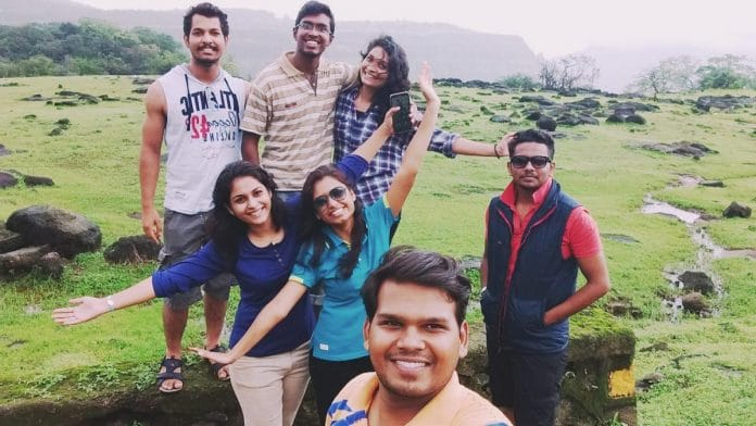 Payal Tadvi with her friends