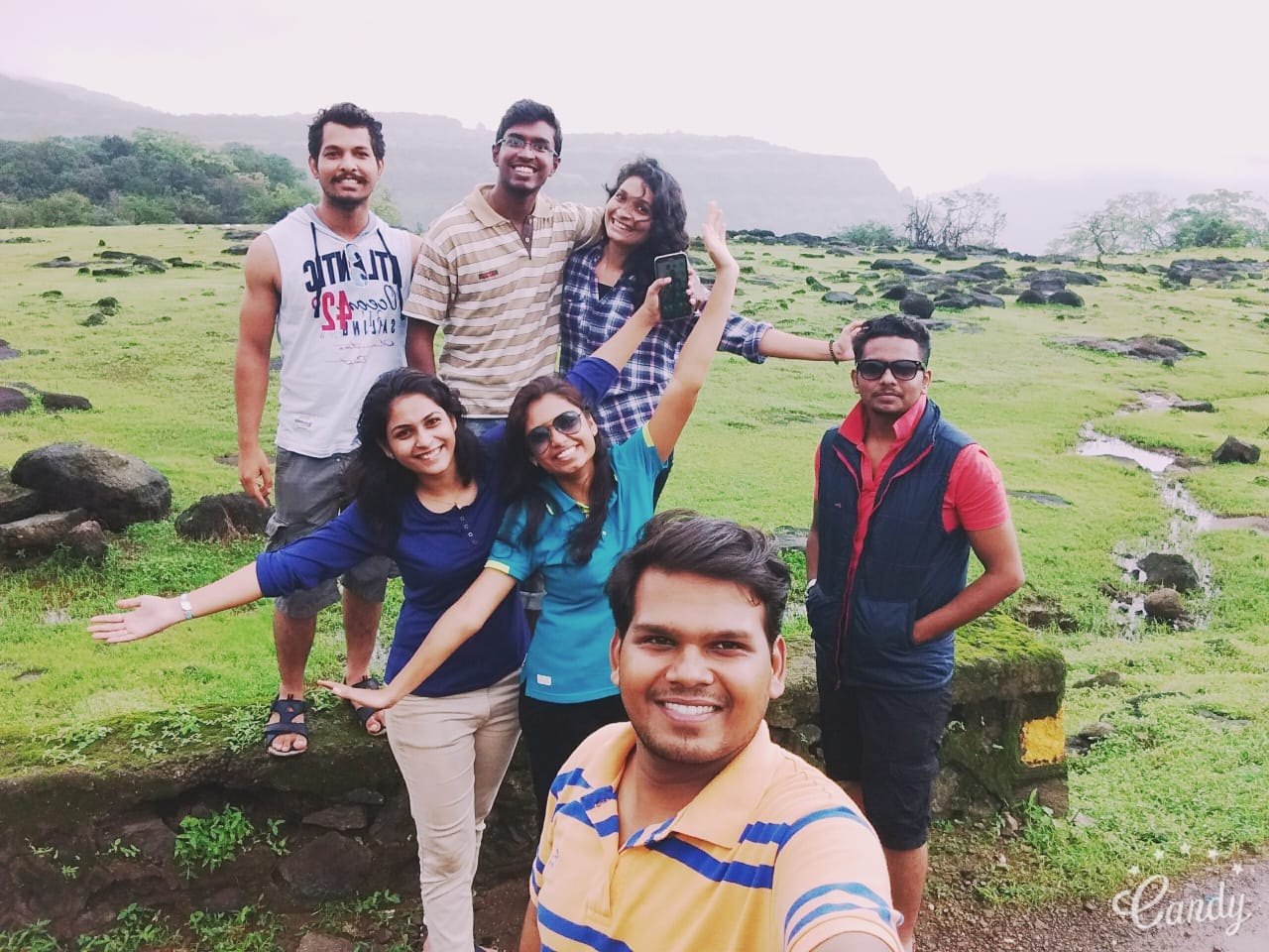 Payal Tadvi with her friends