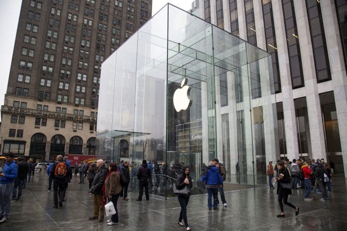 An Apple store on Fifth Avenue in New York