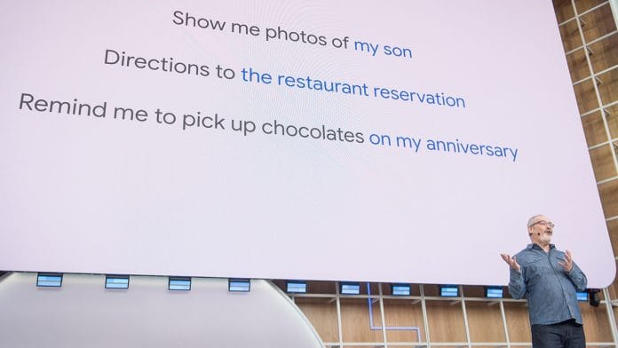 At the launch event of latest Google Assistant technology