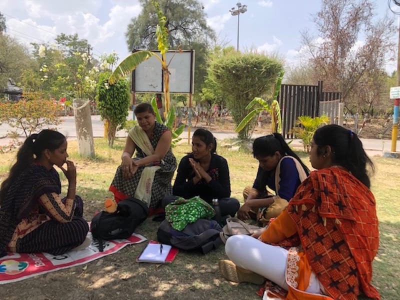 Group of students at the Devi Ahilua Vishwavidyalaya, Indore, explain why they back Modi as PM 