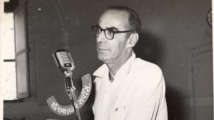 Minoo Masani giving a speech | Photo: ThePrint Author