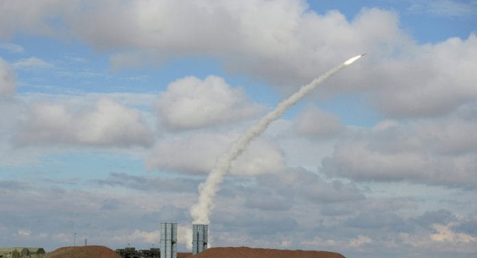 The S 400 Triumf missile being fired. | Russian govt. release