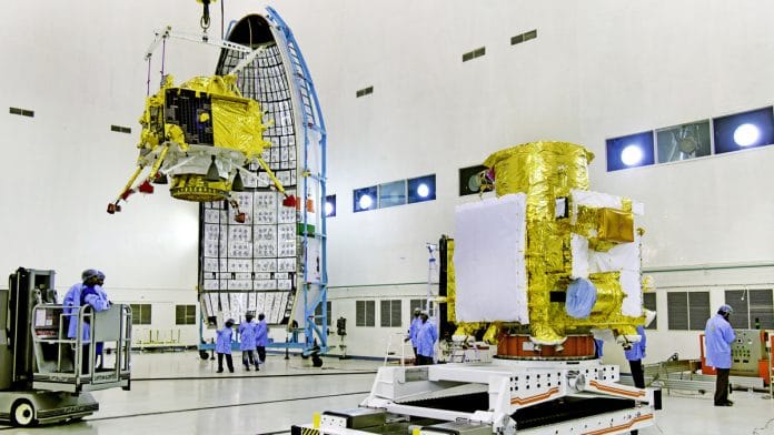Vikram lander during Chandrayaan 2 spacecraft integration
