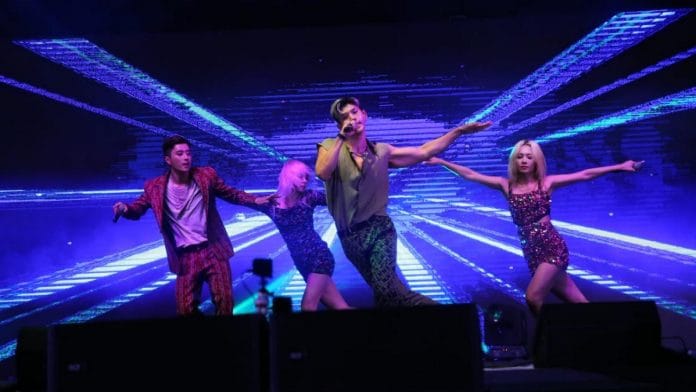 K-pop band KARD during their concert at Talkatora Stadium