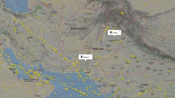Pakistan airspace