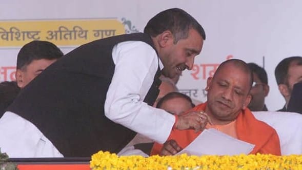 Kuldeep Singh Sengar with UP CM Yogi Adityanath