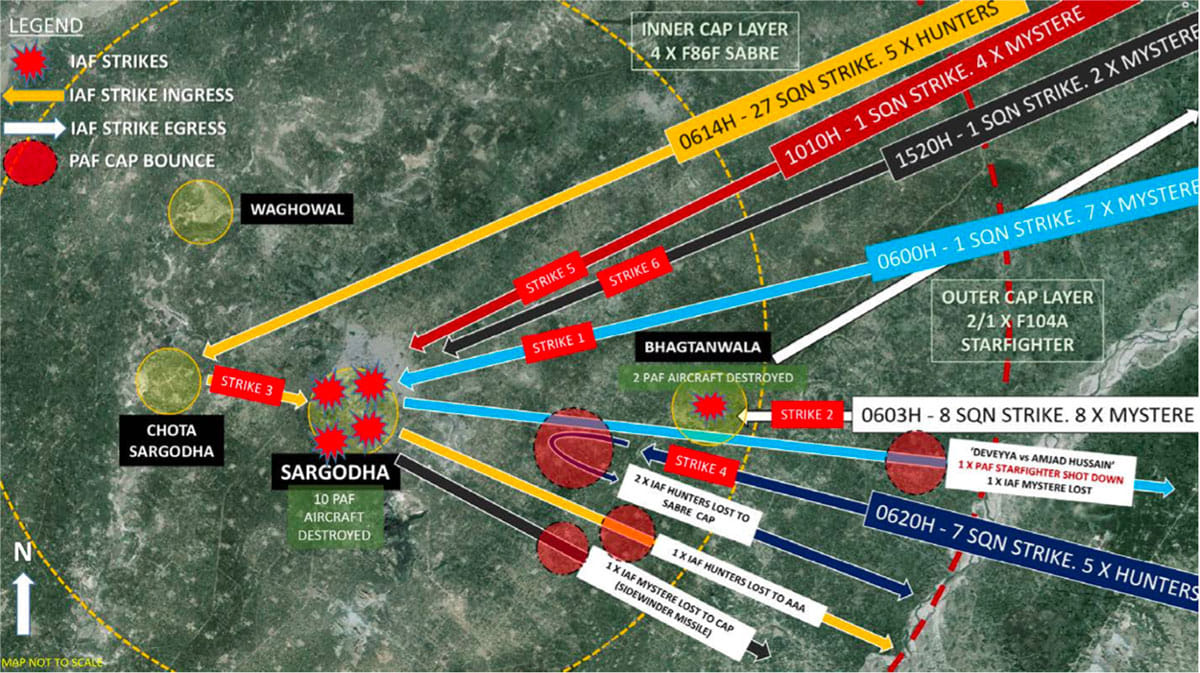 IAF Counter Strikes over Sargodha complex