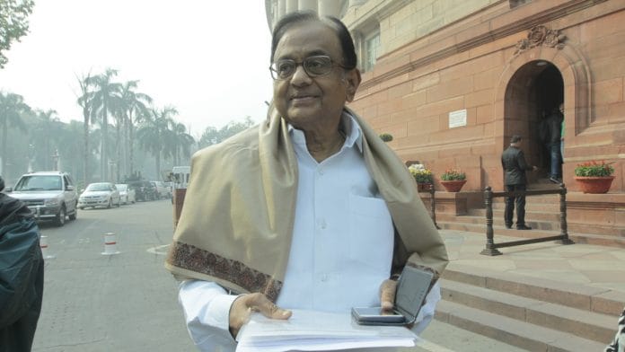 File photo of P Chidambaram | Photo: Praveen Jain | ThePrint