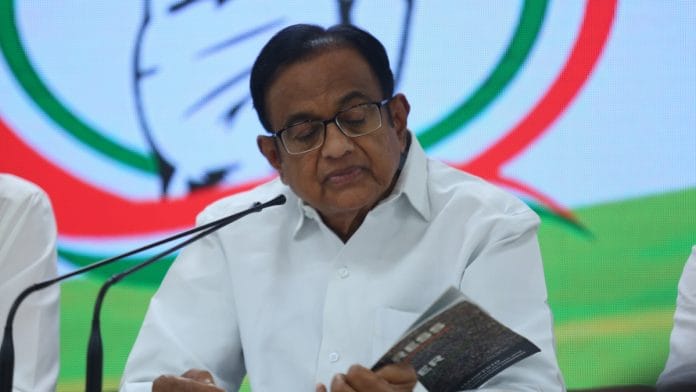 File photo of P Chidambaram | Photo: Praveen Jain | ThePrint