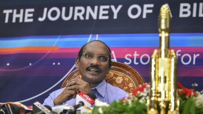 ISRO Chairman K Sivan addresses a press conference in Bengaluru