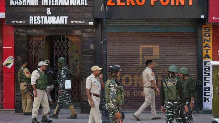 Restrictions in Kashmir