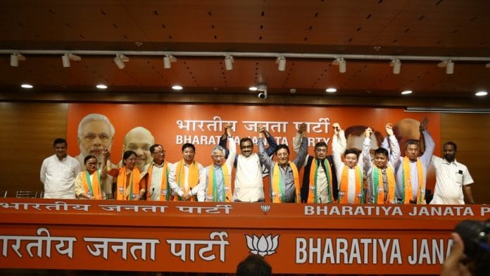Ten MLAs of Sikkim Democratic Front (SDF) joined the Bharatiya Janata Party | ThePrint Photo by Suraj Singh Bisht