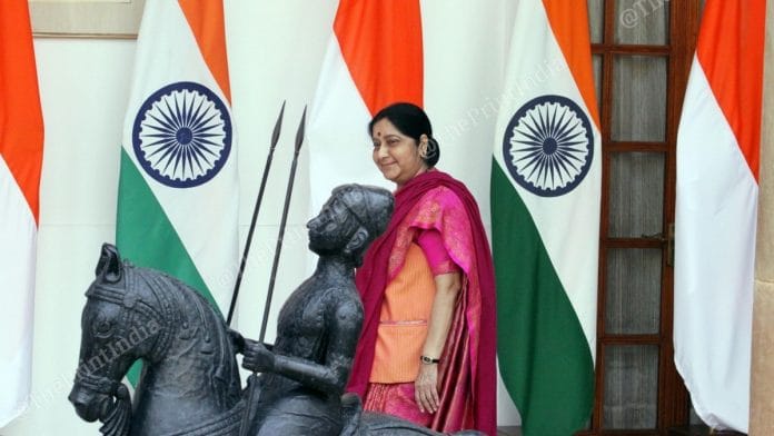 Sushma Swaraj | File photo: Praveen Jain | ThePrint