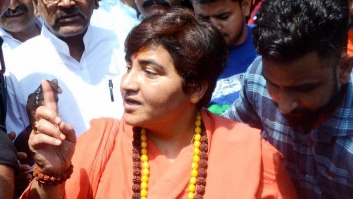 File photo of Pragya Singh Thakur | ANIPix
