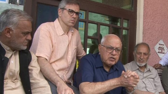 Omar Abdullah with Farooq Abdullah