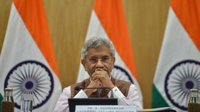 S Jaishankar at a press conference in New Delhi | Photo: Suraj Singh Bisht | ThePrint