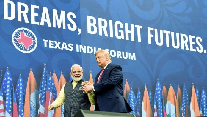 PM Narendra Modi and US President Donald Trump at the Howdy Modi Event in Houston Sunday | ANI