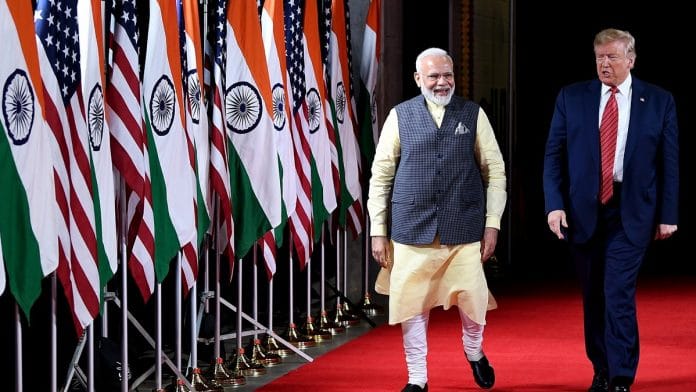 PM Narendra Modi and US President Donald Trump during Howdy Modi! event in Houston | ANI Photo