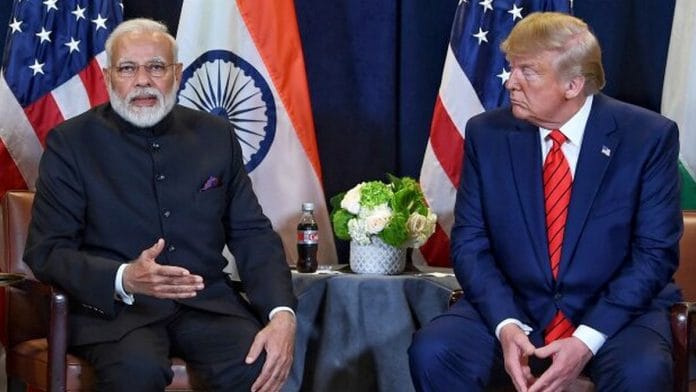 Prime Minister Narendra Modi with US President Donald Trump at a bilateral meet at the UNGA | ANI