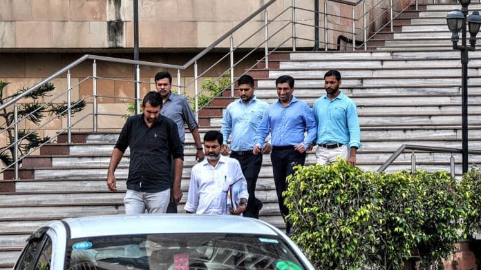 Ratul Puri being taken to Rouse Avenue Court from Enforcement Directorate (ED) office in New Delhi | ANI