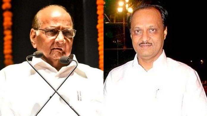 NCP chief Sharad Pawar and his nephew and Maharashtra Deputy CM Ajit Pawar | Photos: Commons