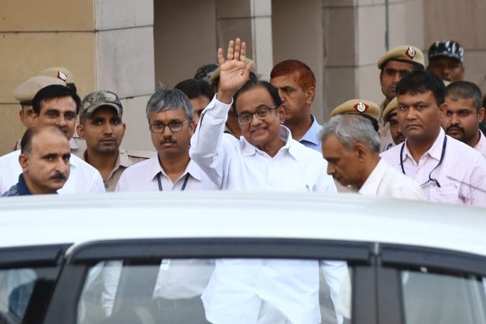 Senior Congress leader and former Union minister P. Chidambaram in New Delhi on 2 September 2019 | Photo: Suraj Singh Bisht | ThePrint