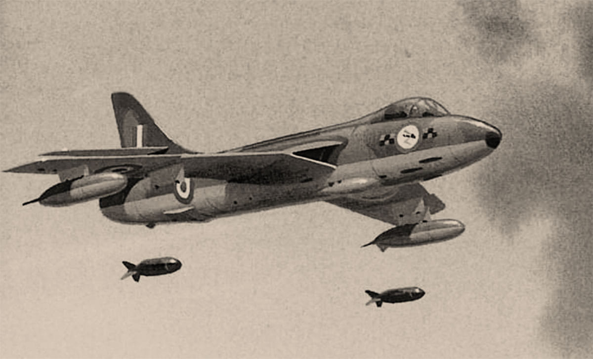 IAF Hunters had a good multi-role capability and formed the tip of the IAF’s strike effort along with the Mysteres | Image: By special arrangement