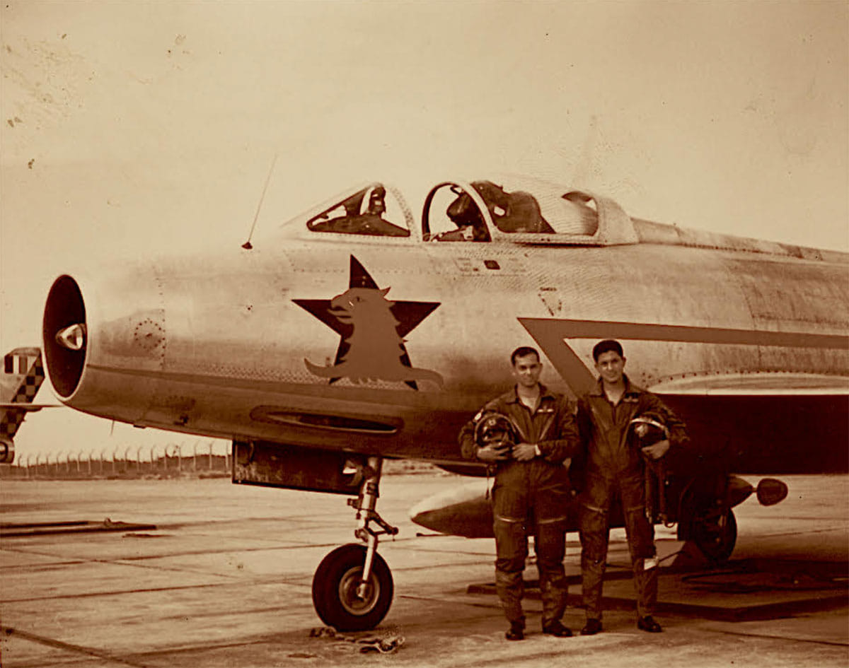 IAF 8 Sqn Mysteres were unique to having lightning runes along with the Sqn logo painted on the aircraft. | Photo: Mohit Jayal