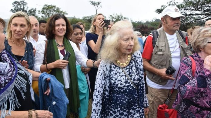 The Polish delegation during their visit to Fort Panhala in Kolhapur Friday | Photo: PIB in Maharashtra