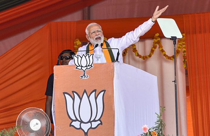 PM Modi rally in Sirsa Prime Minister Narendra Modi speaks during an election campaign rally ahead of the assembly polls in Sirsa, Haryana