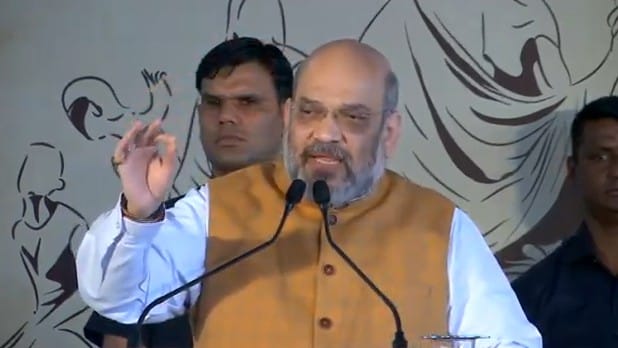 Amit Shah flagging off Vande Bharat Express