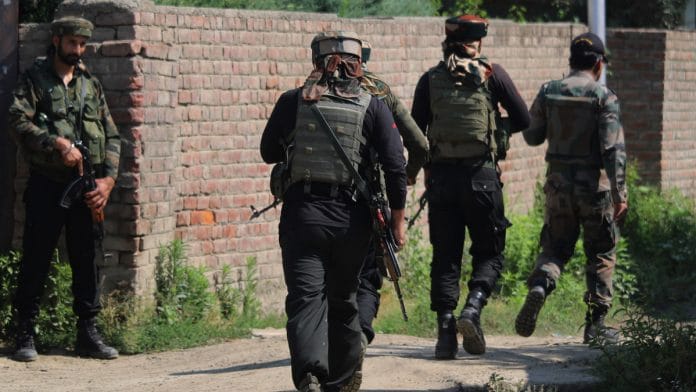 Army jawans at Gund Brath area of Sopore in north Kashmir