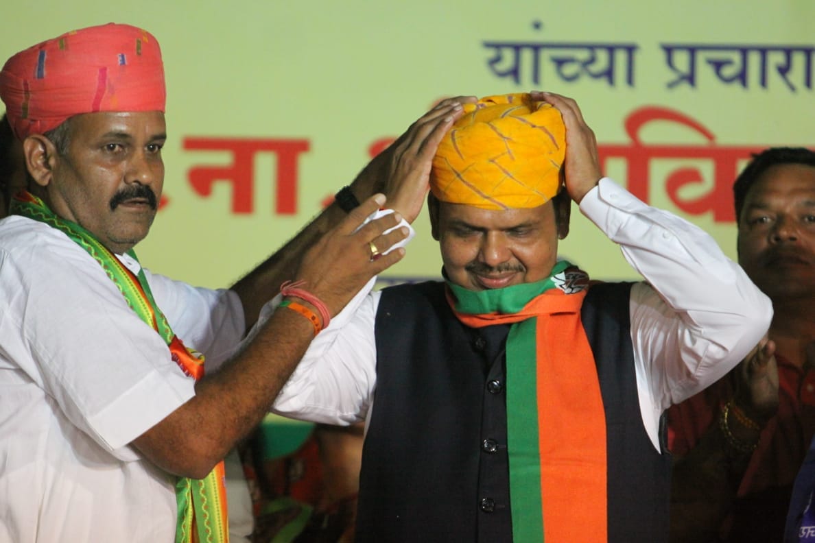 Devendra Fadnavis at a rally | Photo: Praveen Jain | ThePrint Team