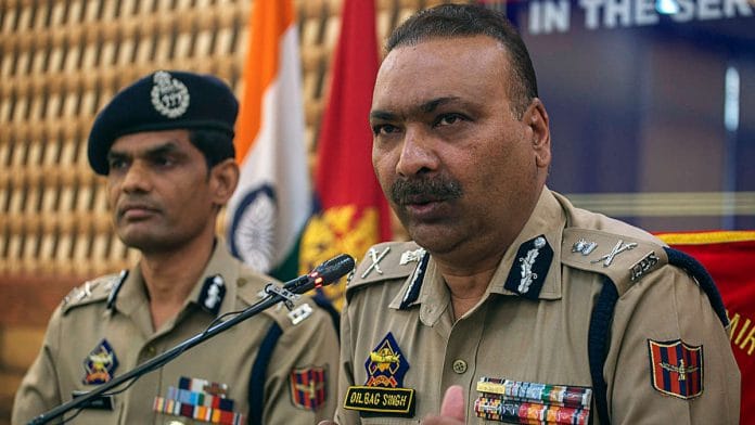 Jammu and Kashmir's Director General of Police Dilbagh Singh