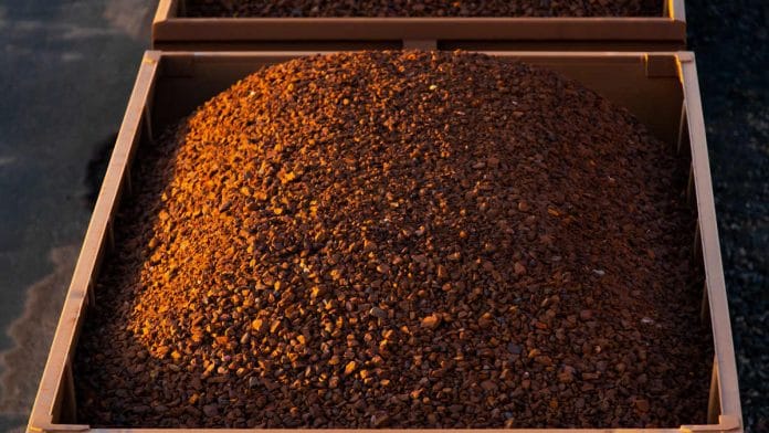 Wagons Of Iron Ore Make Their Way To Port By Rail And Road