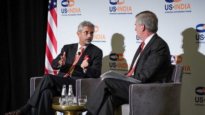 S. Jaishakar at the USISP Forum in Washington | Twitter: @DrSJaishankar