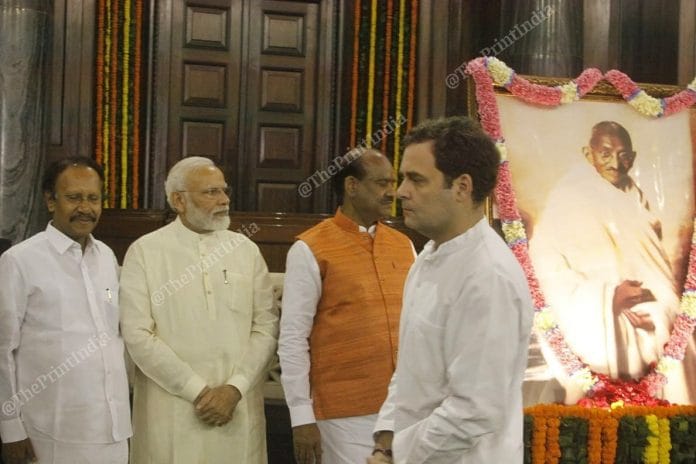 While Sonia Gandhi was greeted by PM Modi and Birla, there was no exchange of greetings between Modi and Rahul at Parliament | Praveen Jain | ThePrint