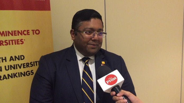 Ashwin Fernandes, regional director (MENA & South Asia), QS Rankings. | Photo: ThePrint