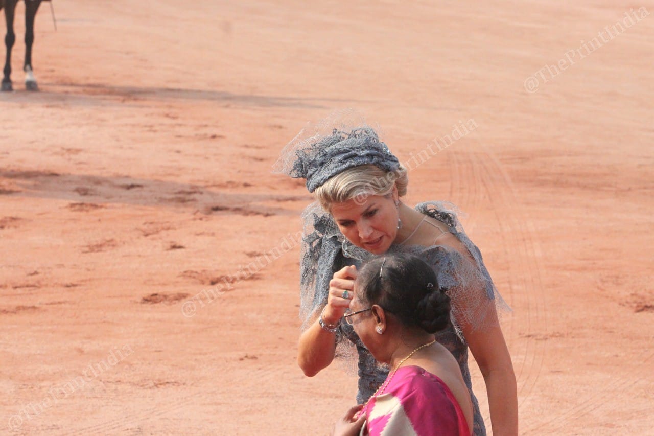 Queen Maxima in conversation with Savita Kovind at Rashtrapati Bhavan | Photo: Praveen Jain | ThePrint